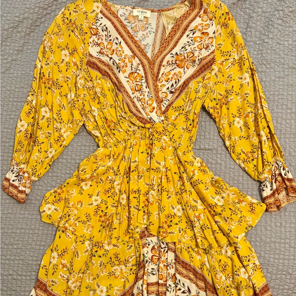 Umgee Long sleeve dress for summer& fall! A little boho, a lot of sunshine.☀️